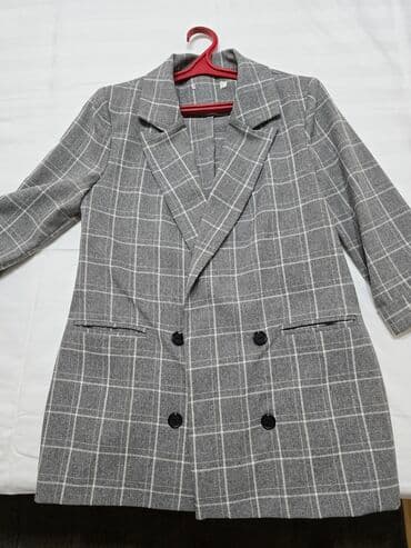 пиджаки женские бишкек: Пиджак, Классическая модель, В клетку, Без подклада, XL — 1