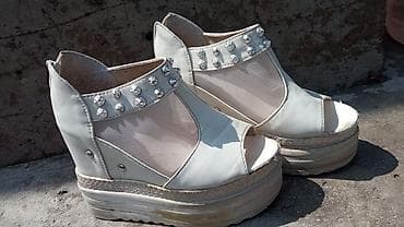 обувь летний: Босоножки на платформе, белые - Модель: закрытая пятка и боковины с — 2