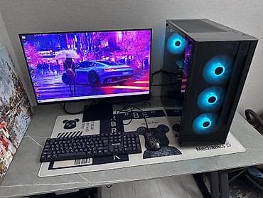 gaming computer: Компьютер, ядер - 6, ОЗУ 16 ГБ, Для несложных задач, Б/у, AMD Ryzen 5, NVIDIA GeForce RTX 4060, NVMe — 1