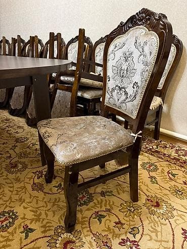 б у стол со стульями для кухни: Стол и стул для зала, цвет - Коричневый — 2