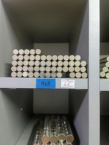 магниты неодимовые: Неодимовые магниты 9×5 - Тип: неодимовые (NdFeB), форма — диск - — 1