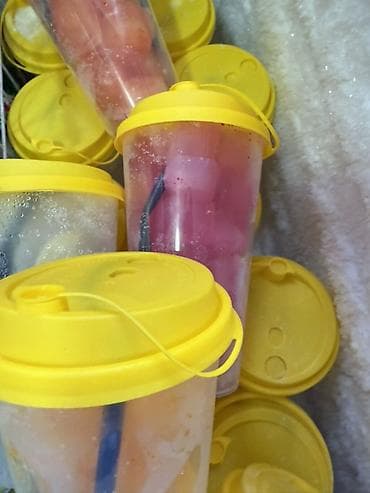 стакан: Многоразовые пластиковые стаканы с крышкой и трубочкой для — 3