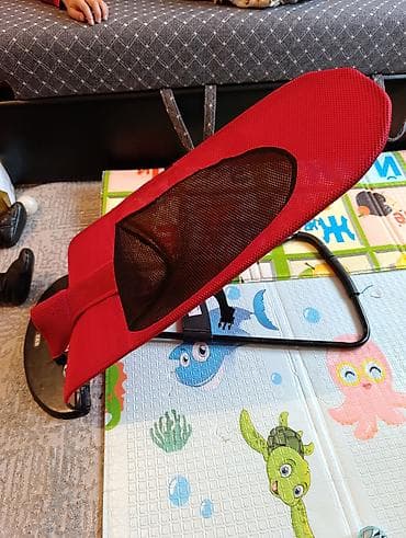 Детский шезлонг, Качалка, Железо, цвет - Красный