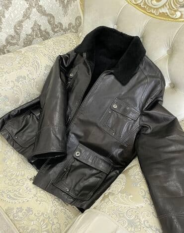 Киреге берилүүчү кийимдер: Кожаная дубленка, качественная в отличном состоянии . Размер 3ХL — 2