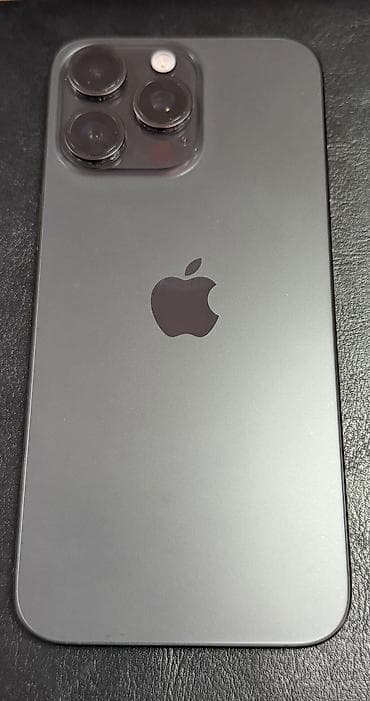 IPhone 15 Pro Max, Колдонулган, 256 ГБ, Black Titanium, Коргоочу айнек, Куту, 83 % — 1