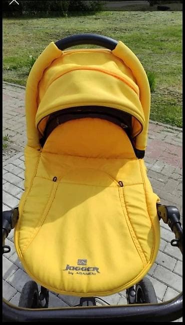 Детская прогулочная коляска Adamex Jogger, цвет желтый/серый — 2