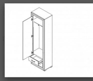 шкаф для тошоков: Шкаф для одежды, Прямой, ЛДСП — 3