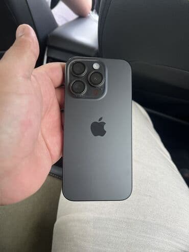 мониторы 32:9: IPhone 15 Pro, Б/у, 128 ГБ, Black Titanium, Чехол, Кабель, 90 % — 4