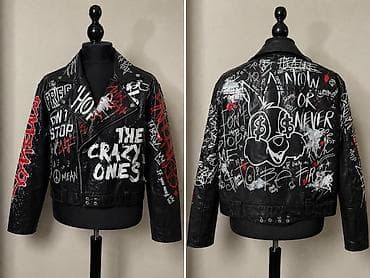 модный пиджак: Кожаная куртка, Косуха, Экокожа, M — 2