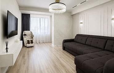 Недвижимость: 2 комнаты, 76 м², Асанбай мкр Элитка, 13 этаж, Дизайнерский ремонт — 2