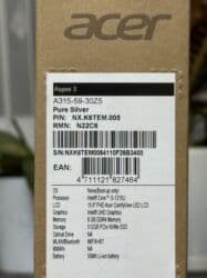 Электронные книги: Ноутбук, Acer, 8 ГБ ОЗУ, Intel Core i3, 15.6 ", Б/у, Для несложных задач, память SSD — 7