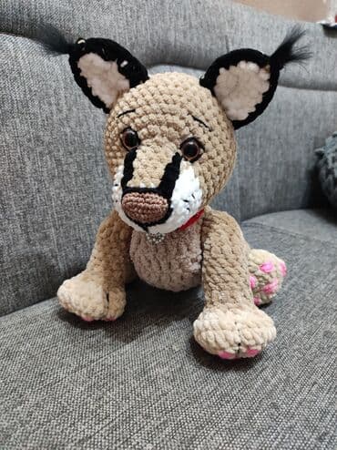 слоник крючком из плюшевой пряжи: Вязаные игрушки на заказ. листайте ленту моих работ. выполнены из — 11