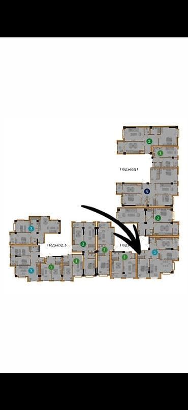 Продажа квартир: 3 комнаты, 102 м², Элитка, 12 этаж, Готовая ПСО (под самоотделку) — 5
