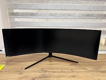 Техника и электроника: Монитор, Samsung, Б/у, QLED, более 47" — 3