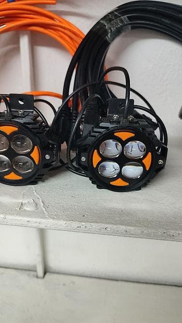 налобный фанарик: 💡 LED Алдыңкы Фара 3 режим: Алыскы жарык, жакынкы жарык жана туманга — 1