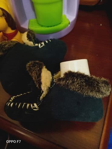 джинсы голубые: Детская обувка ) пинетки! Натуральная замша, овчинка!Мех! Новые — 2