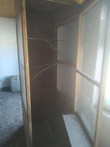 ручной попугай: Вольер/клетка для птиц - Материал: каркас из дерева, стенки частично — 4