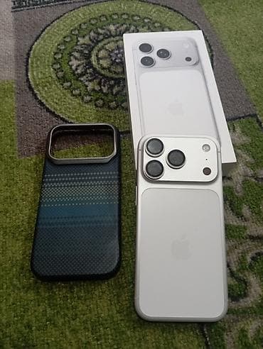 can bus: IPhone 17 Pro, Б/у, 256 ГБ, Белый, Защитное стекло, Чехол, Кабель, 100 % — 1