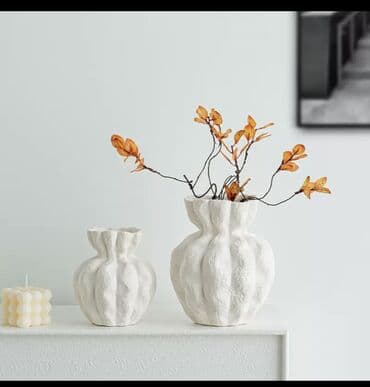 ваза чехия: Белая декоративная керамическая ваза в современном французском стиле — 5