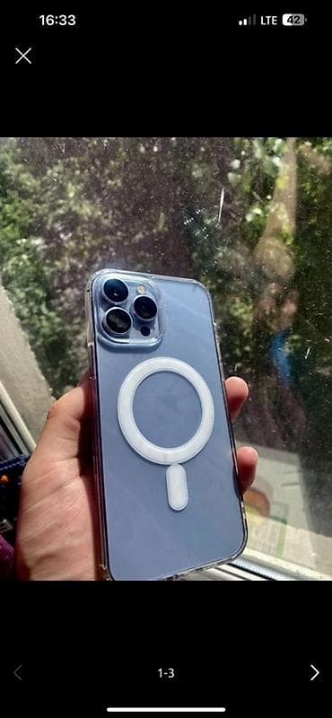 Техника жана электроника: IPhone 13 Pro Max, Колдонулган, 256 ГБ, Көк, Каптама, 82 % — 1