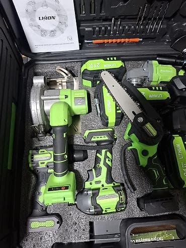 коронка: Комплект аккумуляторного электроинструмента 21V Li‑ion в чемодане — 4