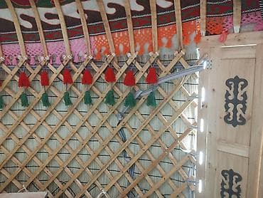 Спорт жана хобби: Боз үйлөр сатылат, Каркасы Жыгач, 85 баш, Диаметри: 6 метр — 5