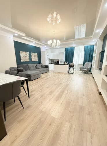 бишкеке 3комнатный квартиру: 3 комнаты, 120 м², Элитка, 9 этаж, Дизайнерский ремонт — 1