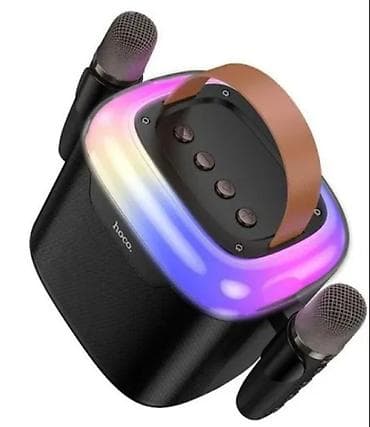 Аудиотехника: Беспроводная Bluetooth колонка HOCO DS69 для караоке с 2 микрофонами и — 2