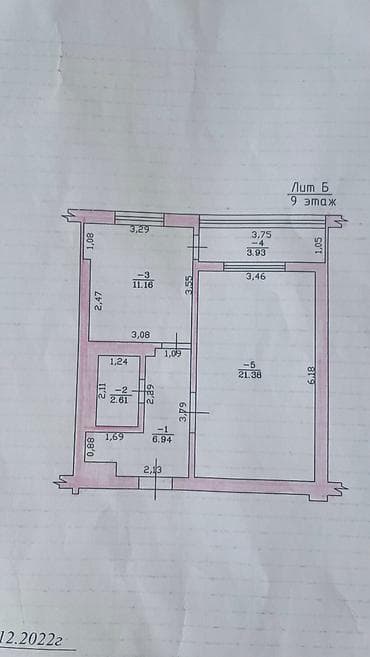 Недвижимость: 1 комната, 46 м², Элитка, Кок-Жар ж/м Элитка, 9 этаж, Свежий ремонт — 3