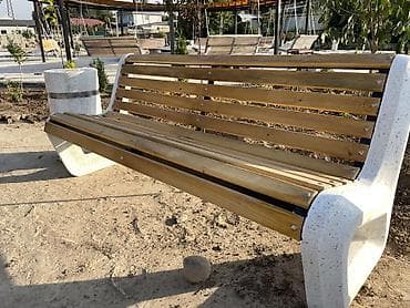 банкетка в прихожую: Базовый вариант скамьи, изготовленный из мрамора и бетона — 6