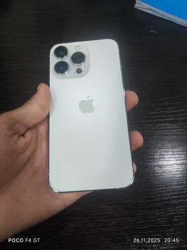 купить телефон пока x3 pro: IPhone 13 Pro, Б/у, 256 ГБ, White Titanium, Чехол, 86 % — 9
