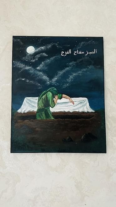рабочий одежда: Авторские картины, акрил на холсте. 1) Ночная сцена с лунным небом и — 1