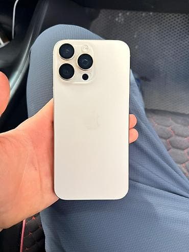 Уюлдук телефондор жана аксессуарлар: IPhone 16 Pro Max, Колдонулган, Ак — 1