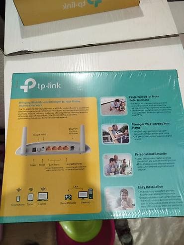 беспроводная сигнализация: Тел; TP-Link TD-W8961N — беспроводной ADSL2+ модем‑роутер 300 — 2