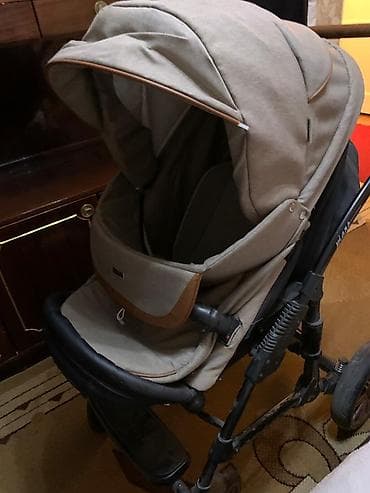 viki коляска: Детская коляска-трансформер (люлька + прогулочный блок), бежевый — 2