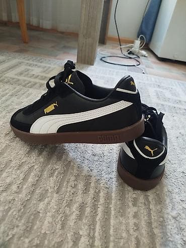 мужские кожаные ботинки: Мужские кроссовки, 43, Puma, Новый, цвет - Черный, Платная доставка — 2