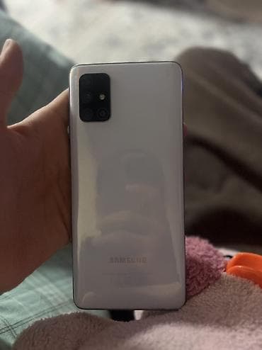 Samsung Galaxy A71, Б/у, 128 ГБ, цвет - Белый, 2 SIM