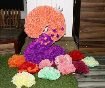 цветы и фигуры из шаров: Объёмные цифры и пиньяты на заказ. Срок изготовления до 1 недели. Цены — 2
