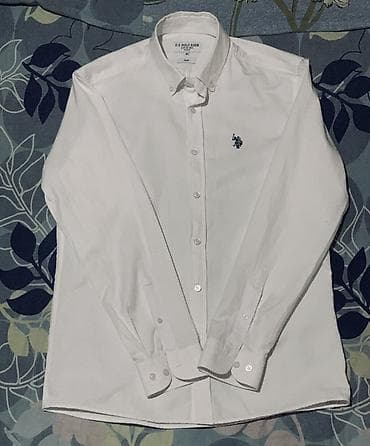 whieda очки: Мужская рубашка U.S. Polo Assn. Basics - Модель: SLIM (приталенный — 1