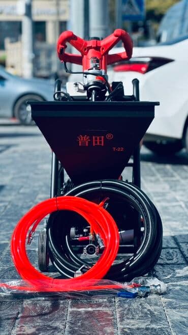 пневмонагнетатель для полусухой стяжки купить бу: Пневмонагнетатель/станция для нанесения штукатурки и шпаклёвки PuTian — 2