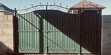 Калитки для ворот: Кованые распашные ворота с калиткой - Материал: металл с — 2