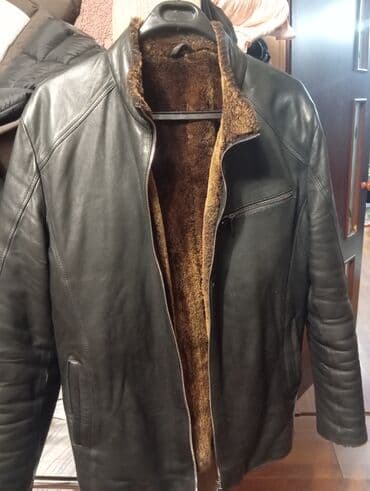 коженный куртка: Мужская кожаная куртка на натуральном меху - Материал верха — 5