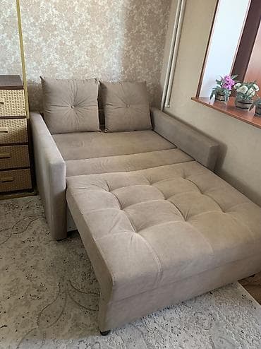 одноместные кровати: Односпальная кровать, Б/у, С мягким изголовьем, длина - 195 см — 6