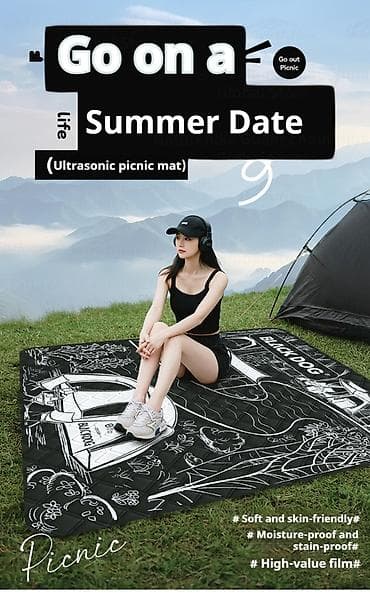 dog: Пикниковый коврик BLACK DOG (ultrasonic picnic mat) (BD-YCD003) - — 4