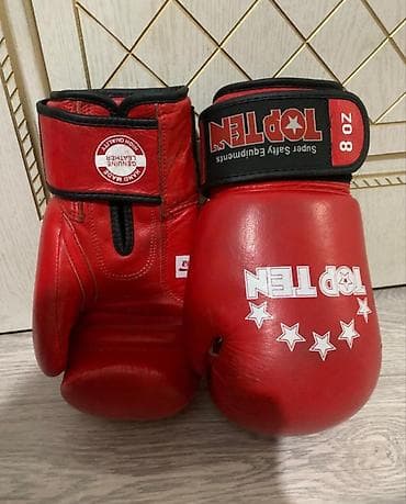 Перчатки: Комплект для таэквондо: перчатки Top Ten и шлем Everlast (красный — 2