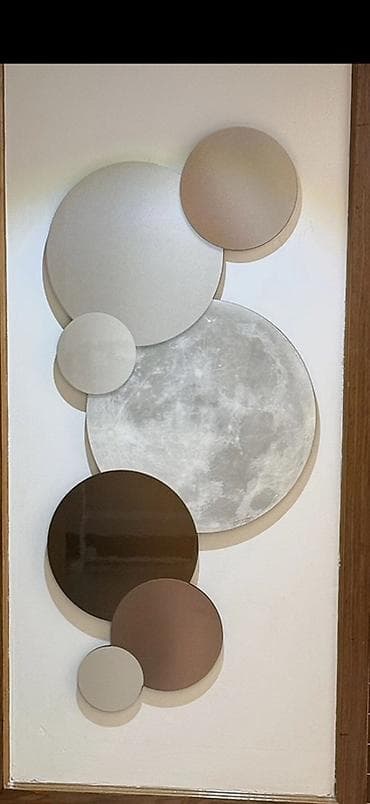 Настенное панно «Лунные круги» - Декоративная композиция из круглых