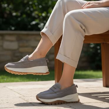 срочно продаю в связи с переездом: Лоферы/мокасины на массивной подошве - Материал верха: натуральная — 1