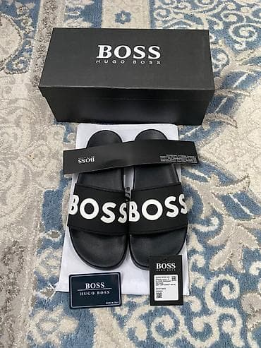 сандалии 38: Сланцы BOSS (Hugo Boss) с крупным логотипом на ремне. все абсолютно — 7