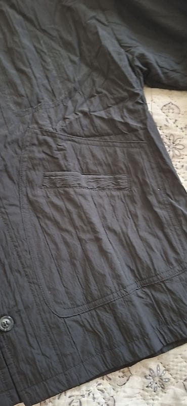 пошив куртки: Жакет свободного кроя, черный, размер M - Фасон: прямой силуэт с — 5