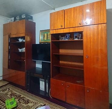 шкаф бу токмок: Зал үчүн гарнитур, Колдонулган, Шкаф, ДСП, Акылуу жеткирүү, түсү - Күрөң — 3